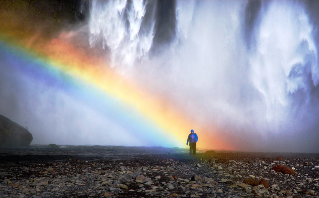 Skogafoss Waterfall in Iceland jigsaw puzzle in Waterfalls puzzles on TheJigsawPuzzles.com