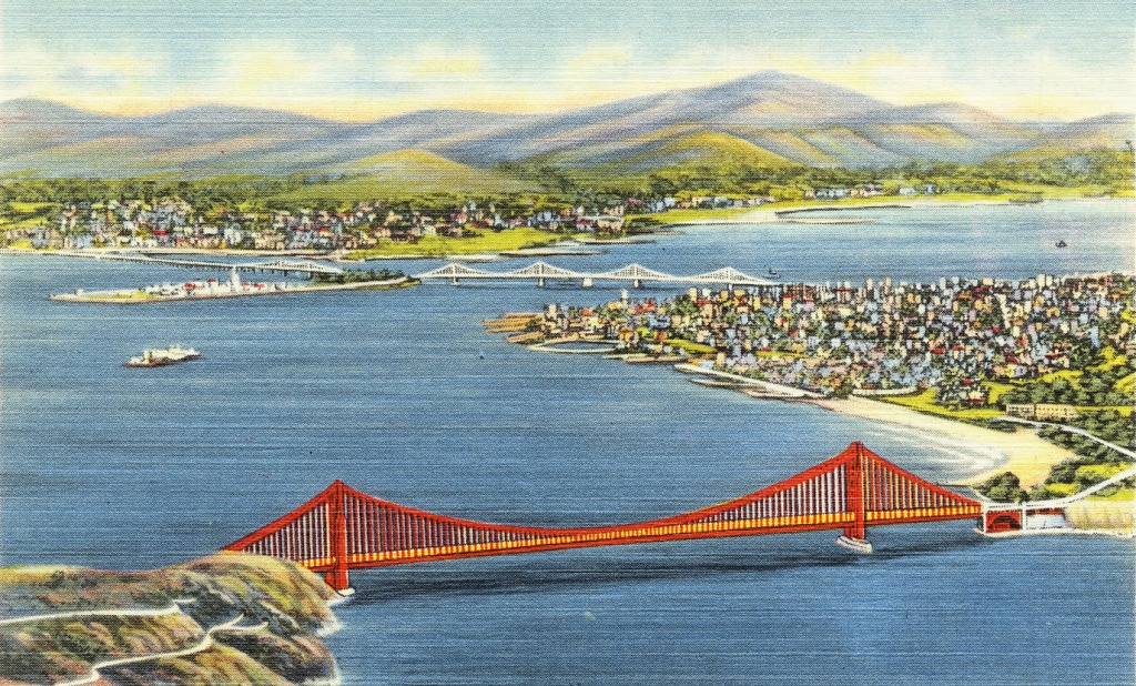 San Francisco from the Pacific jigsaw puzzle in Bridges puzzles on TheJigsawPuzzles.com