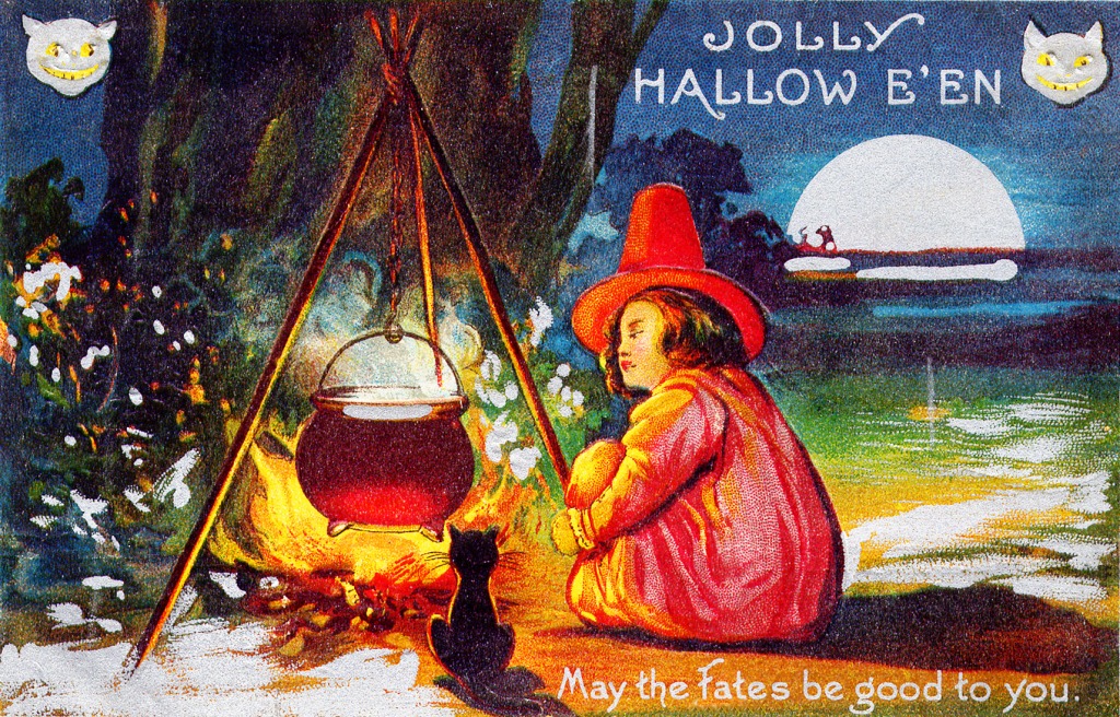 Vintage Halloween Postcard jigsaw puzzle in Halloween puzzles on TheJigsawPuzzles.com