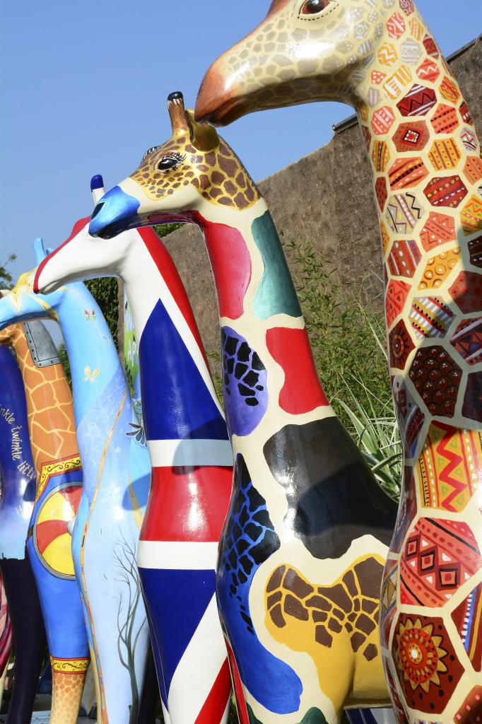 Fiberglass Giraffes, Colchester Zoo jigsaw puzzle in Animals puzzles on TheJigsawPuzzles.com