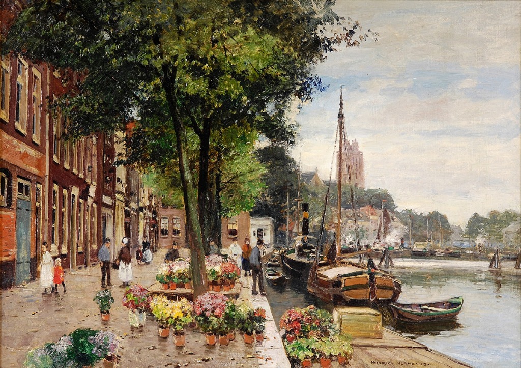 Flower Market in Dordrecht jigsaw puzzle in Piece of Art puzzles on TheJigsawPuzzles.com