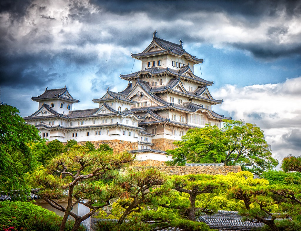 Himeji Castle, Japan jigsaw puzzle in Castles puzzles on TheJigsawPuzzles.com