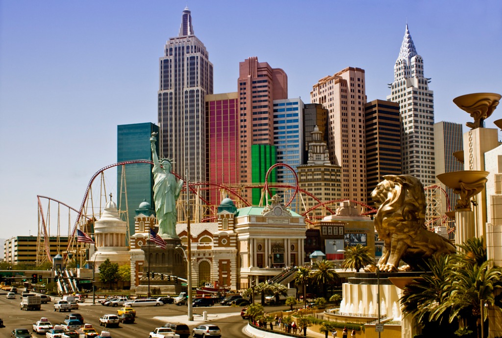 New York, New York Hotel and Casino, Las Vegas jigsaw puzzle in Street View puzzles on TheJigsawPuzzles.com