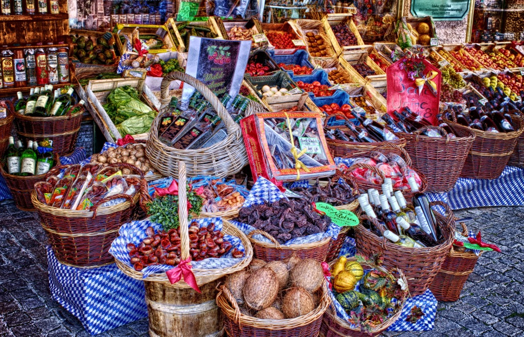 A Day at the Market jigsaw puzzle in Puzzle of the Day puzzles on TheJigsawPuzzles.com