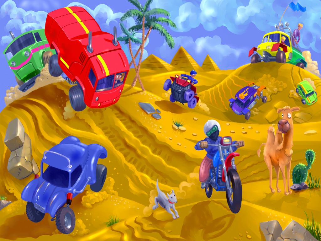 Desert Race jigsaw puzzle in Kids Puzzles puzzles on TheJigsawPuzzles.com