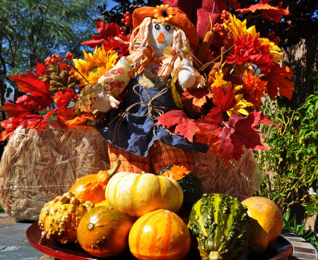 Halloween Scarecrow jigsaw puzzle in Fruits & Veggies puzzles on TheJigsawPuzzles.com