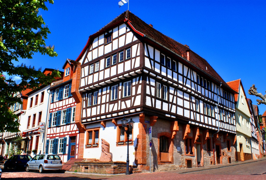Timbered Houses in Gelnhausen, Germany jigsaw puzzle in Street View puzzles on TheJigsawPuzzles.com