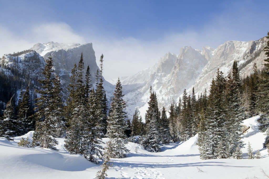 Hallets Peak, overlooking Emerald Lake jigsaw puzzle in Great Sightings puzzles on TheJigsawPuzzles.com