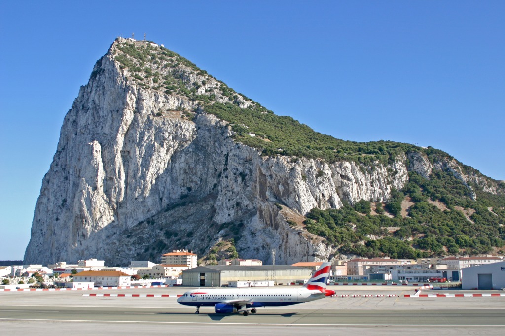 GB Airways Just Landed in Gibraltar jigsaw puzzle in Aviation puzzles on TheJigsawPuzzles.com