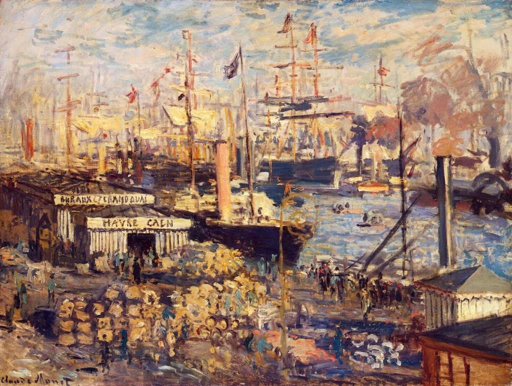 Grand Quai at Havre jigsaw puzzle in Piece of Art puzzles on TheJigsawPuzzles.com