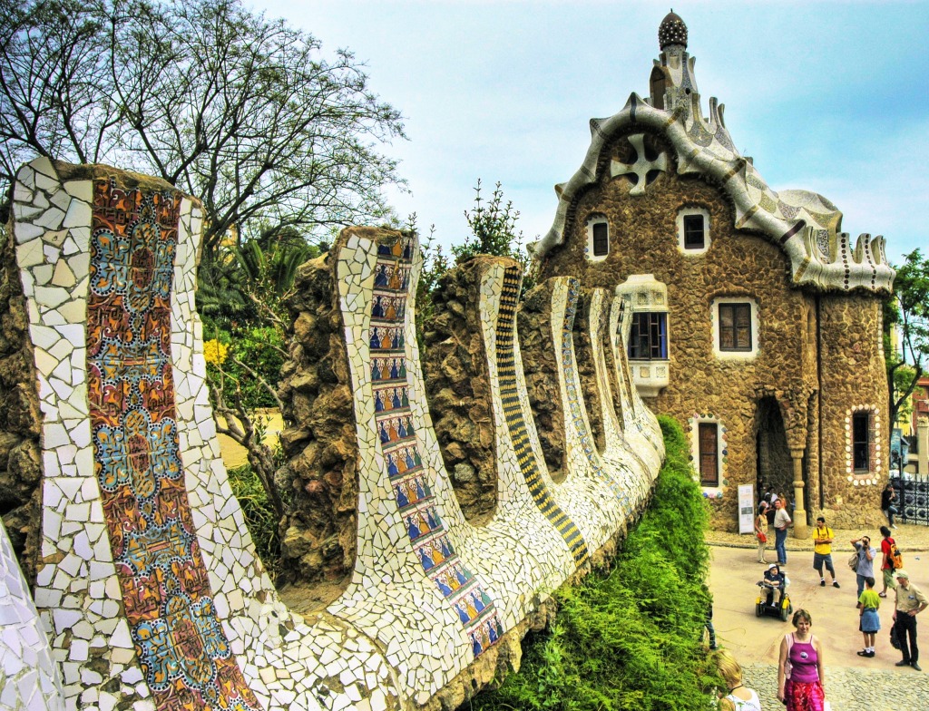 Barcelona, Park Güell jigsaw puzzle in Street View puzzles on TheJigsawPuzzles.com