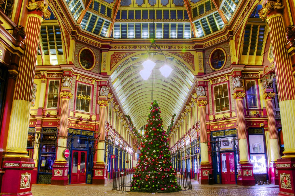 Leadenhall Market in the City of London jigsaw puzzle in Puzzle of the Day puzzles on TheJigsawPuzzles.com