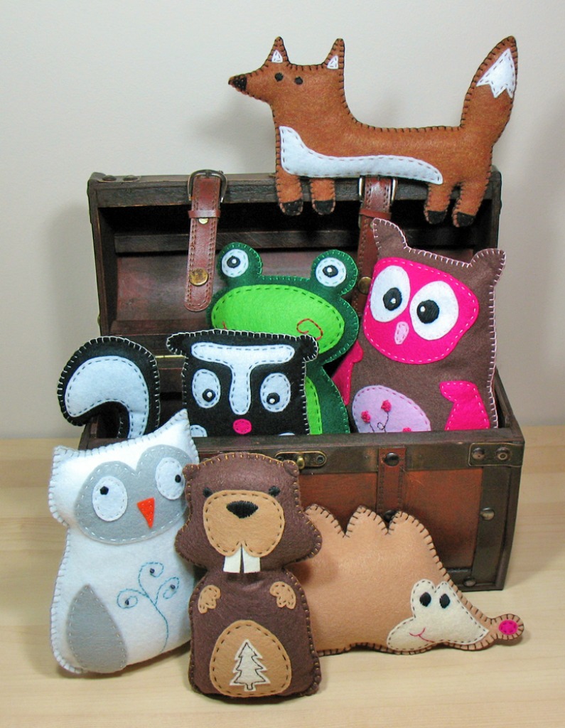 Woodland Forest Plushies jigsaw puzzle in Handmade puzzles on TheJigsawPuzzles.com