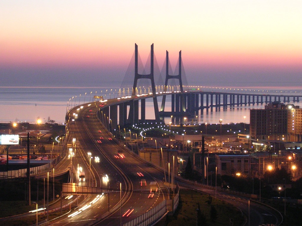 Vasco da Gama Bridge, Portugal jigsaw puzzle in Bridges puzzles on TheJigsawPuzzles.com