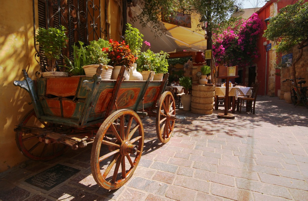 Old Town Alley, Greece jigsaw puzzle in Puzzle of the Day puzzles on TheJigsawPuzzles.com