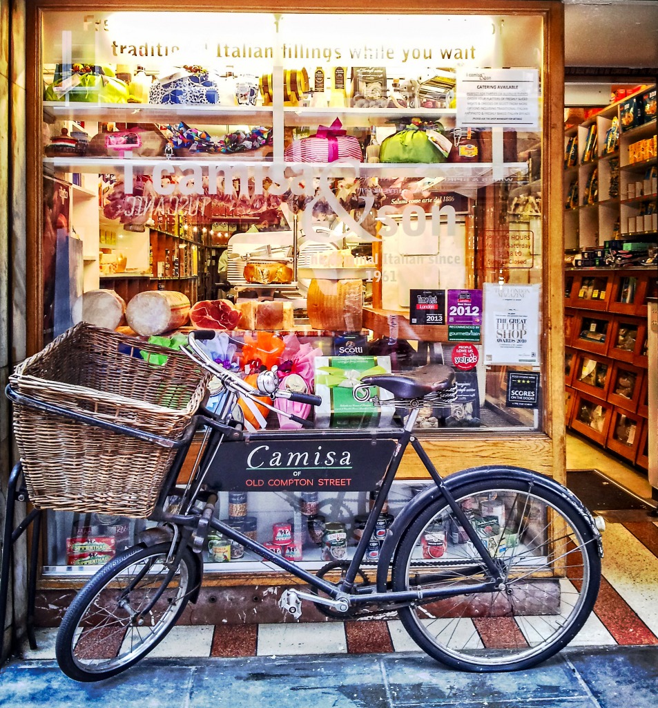 Small Italian Deli on Old Compton Street jigsaw puzzle in Puzzle of the Day puzzles on TheJigsawPuzzles.com