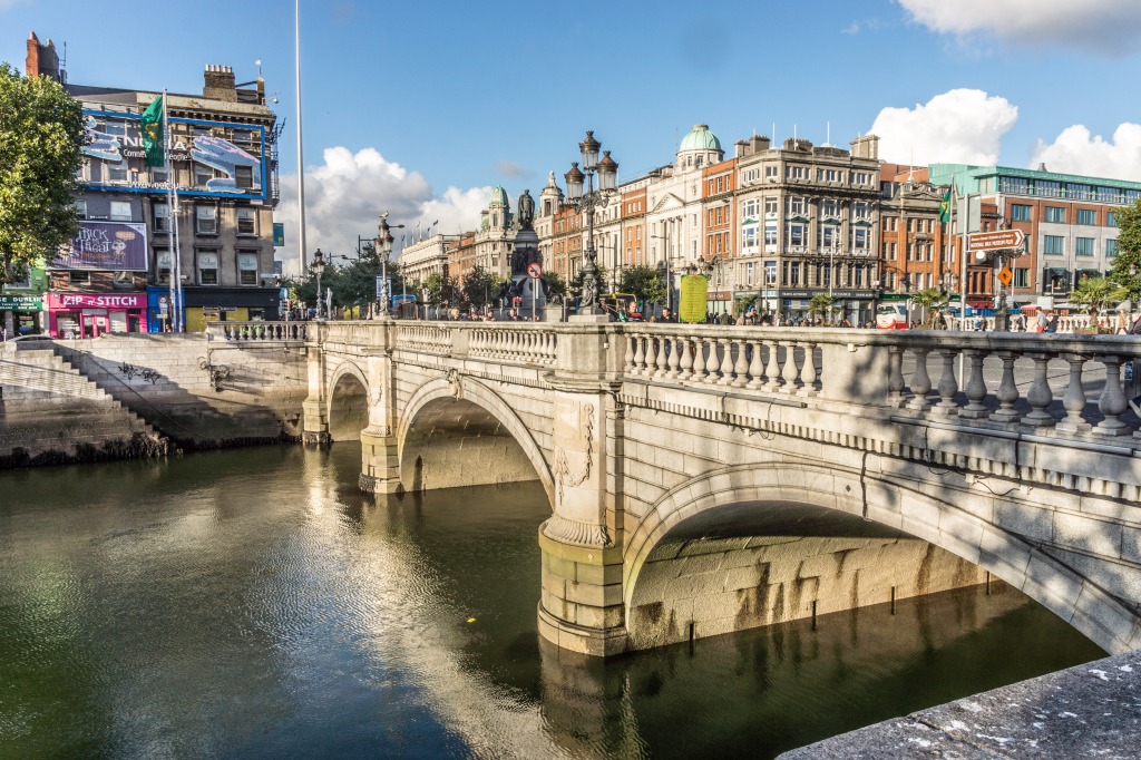 O'Connell Street Bridge, Dublin jigsaw puzzle in Bridges puzzles on TheJigsawPuzzles.com