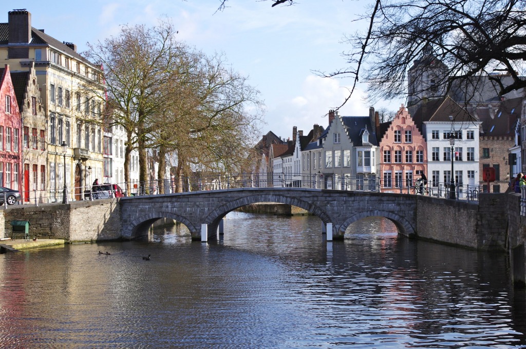 Carmersburg Bridge, Bruges, Belgium jigsaw puzzle in Bridges puzzles on TheJigsawPuzzles.com