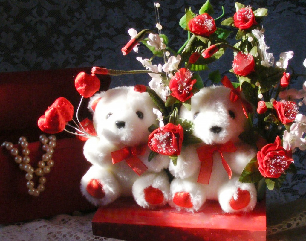 Valentine's Day Teddy Bear Parade jigsaw puzzle in Valentine's Day puzzles on TheJigsawPuzzles.com