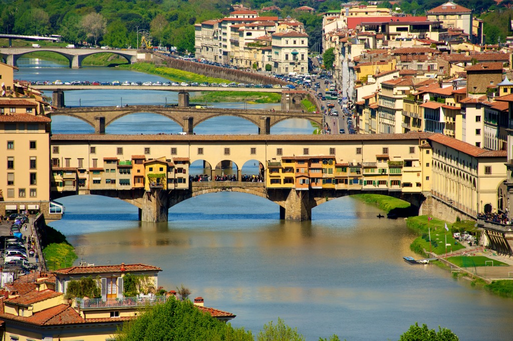 Ponte Vecchio, Florence, Italy jigsaw puzzle in Bridges puzzles on TheJigsawPuzzles.com