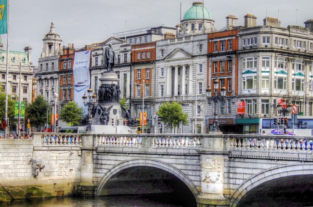 O'Connell Bridge, Dublin, Ireland jigsaw puzzle in Bridges puzzles on TheJigsawPuzzles.com