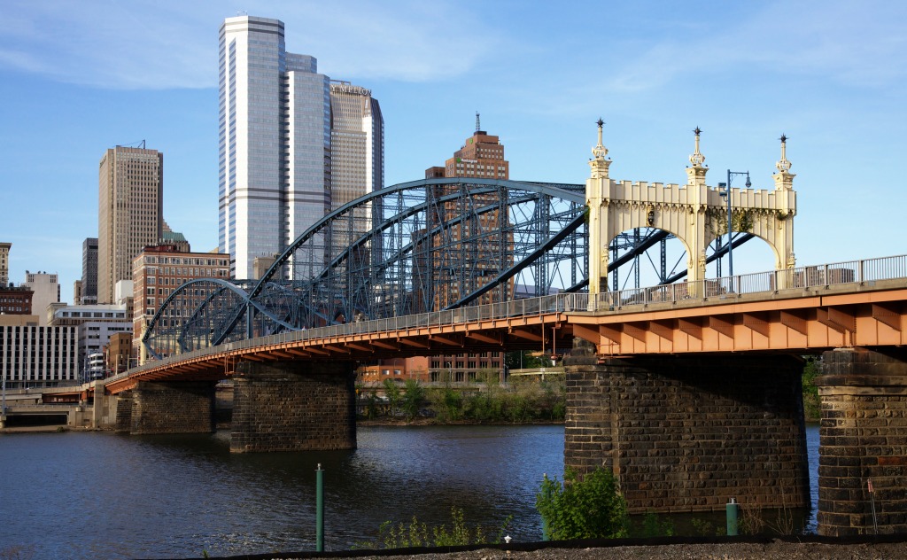 Smithfield Bridge, Pittsburgh PA jigsaw puzzle in Bridges puzzles on TheJigsawPuzzles.com