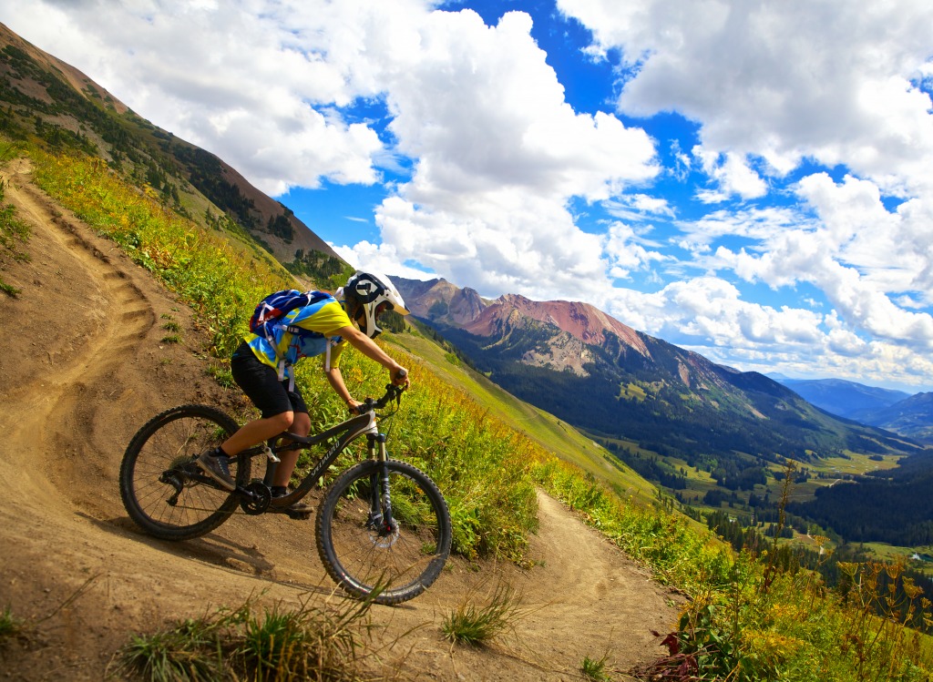 Crested Butte Biking jigsaw puzzle in Puzzle of the Day puzzles on TheJigsawPuzzles.com
