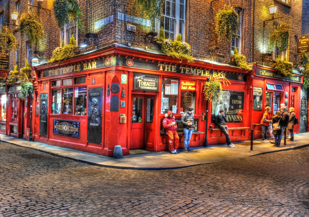 The Temple Bar, Dublin, Ireland jigsaw puzzle in Street View puzzles on TheJigsawPuzzles.com