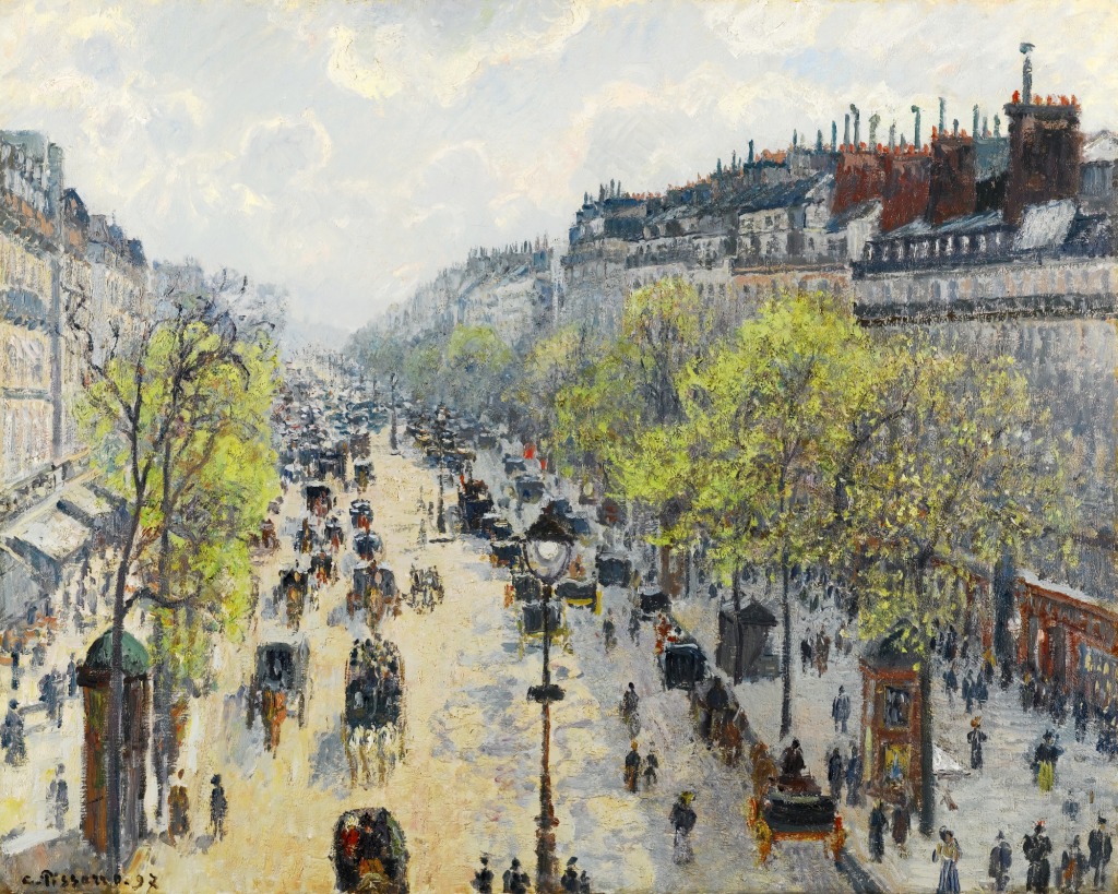 Boulevard Montmartre on a Spring Morning jigsaw puzzle in Piece of Art puzzles on TheJigsawPuzzles.com