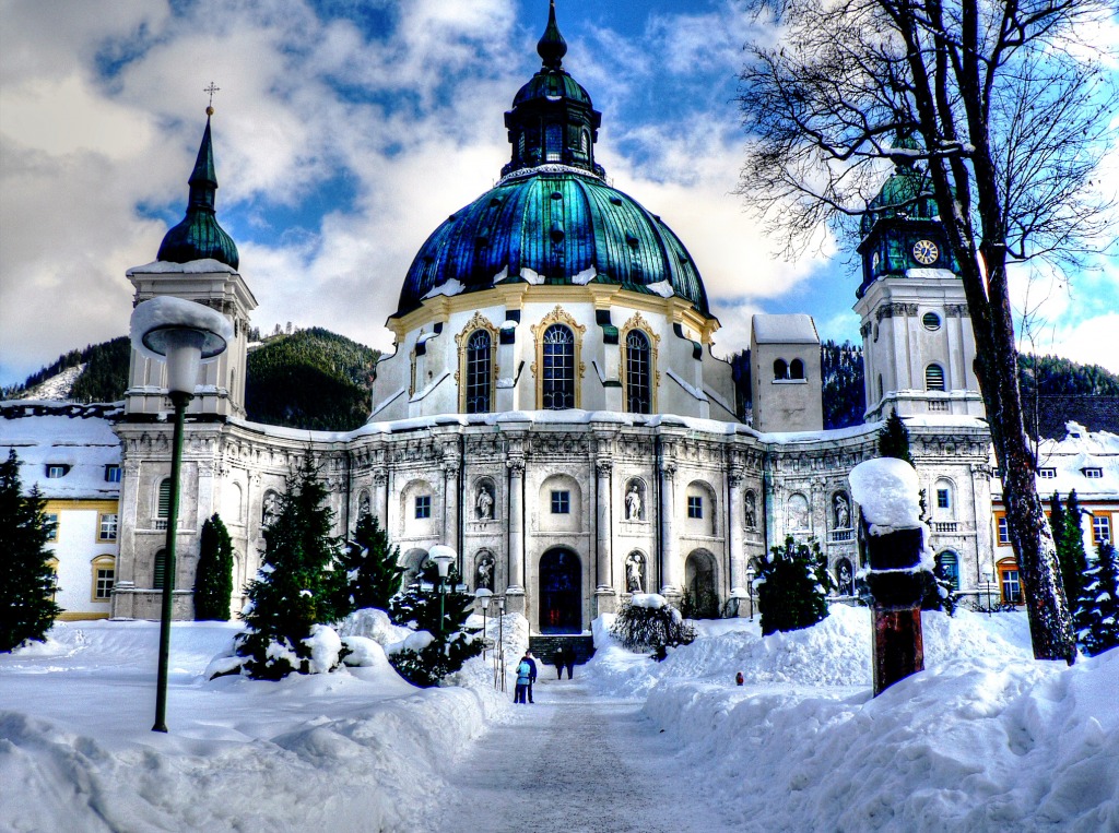 Ettal Monastery, Bavaria, Germany jigsaw puzzle in Castles puzzles on TheJigsawPuzzles.com