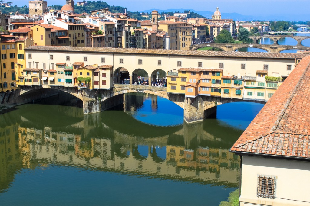 Ponte Vecchio, Florence, Italy jigsaw puzzle in Bridges puzzles on TheJigsawPuzzles.com