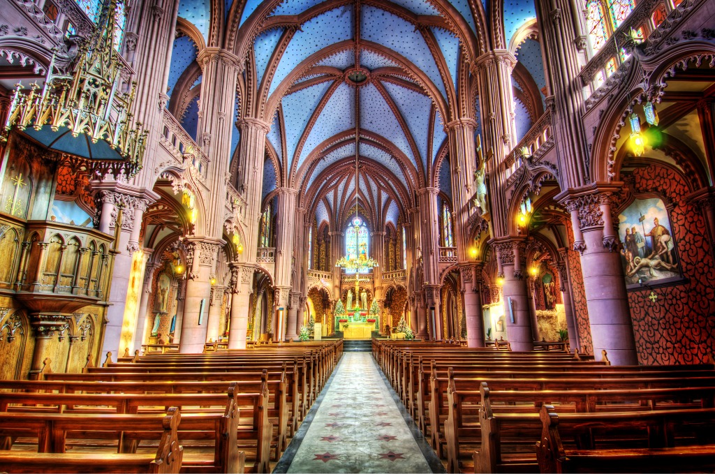Basilica Notre-Dame, Neuchâtel, Switzerland jigsaw puzzle in Puzzle of the Day puzzles on TheJigsawPuzzles.com