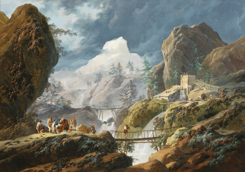 A Mountainous Landscape jigsaw puzzle in Waterfalls puzzles on TheJigsawPuzzles.com