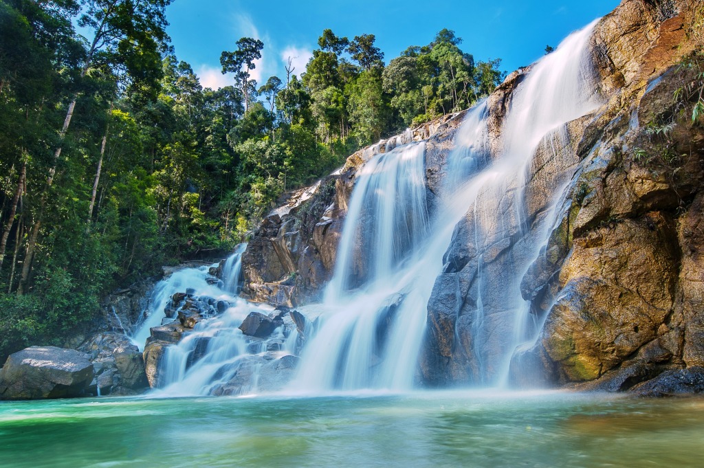 Pandan Waterfall, Malaysia jigsaw puzzle in Waterfalls puzzles on TheJigsawPuzzles.com