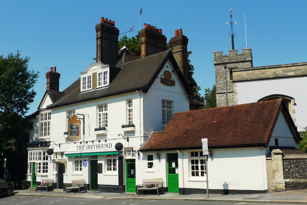 The Greyhound Pub, Hendon, London jigsaw puzzle in Street View puzzles on TheJigsawPuzzles.com