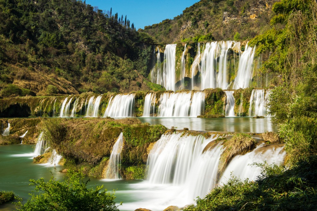 Jiulong Waterfall, China jigsaw puzzle in Waterfalls puzzles on TheJigsawPuzzles.com