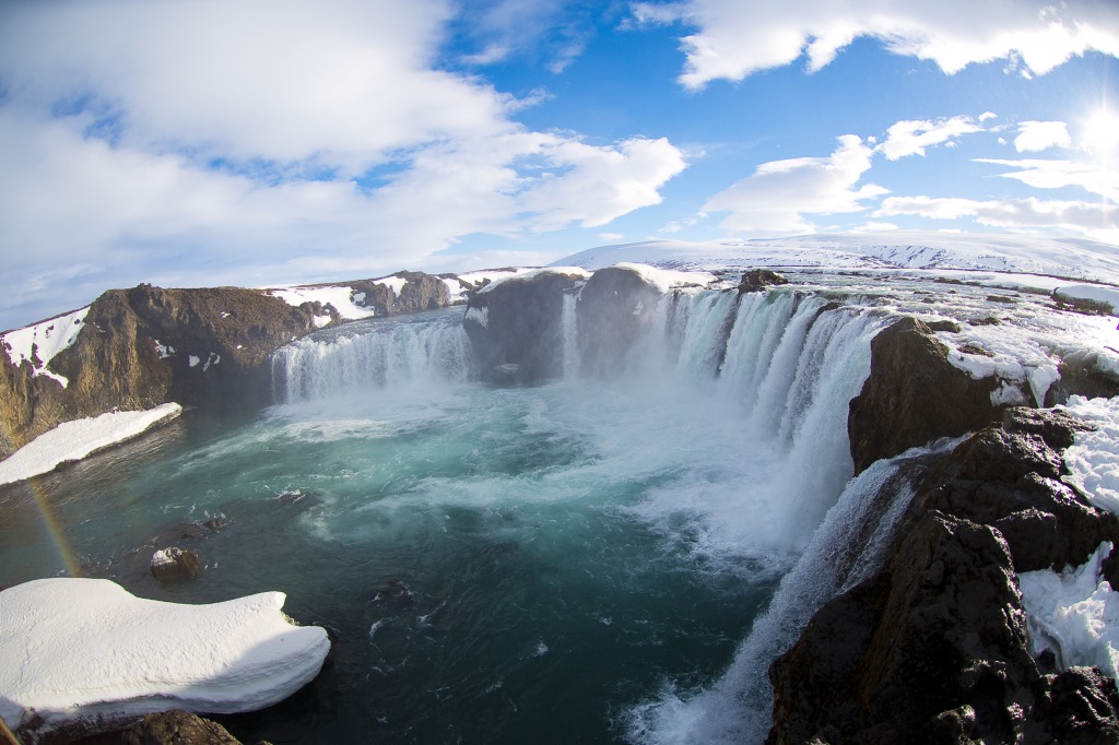 A Waterfall in Iceland jigsaw puzzle in Waterfalls puzzles on TheJigsawPuzzles.com