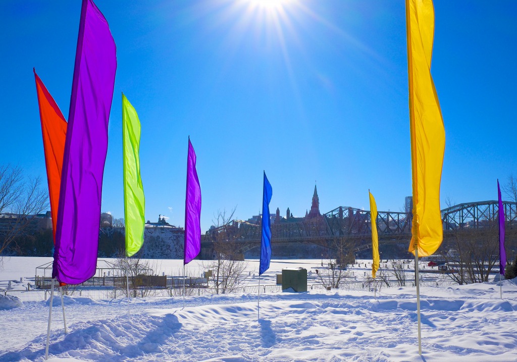 Frozen Ottawa River jigsaw puzzle in Bridges puzzles on TheJigsawPuzzles.com