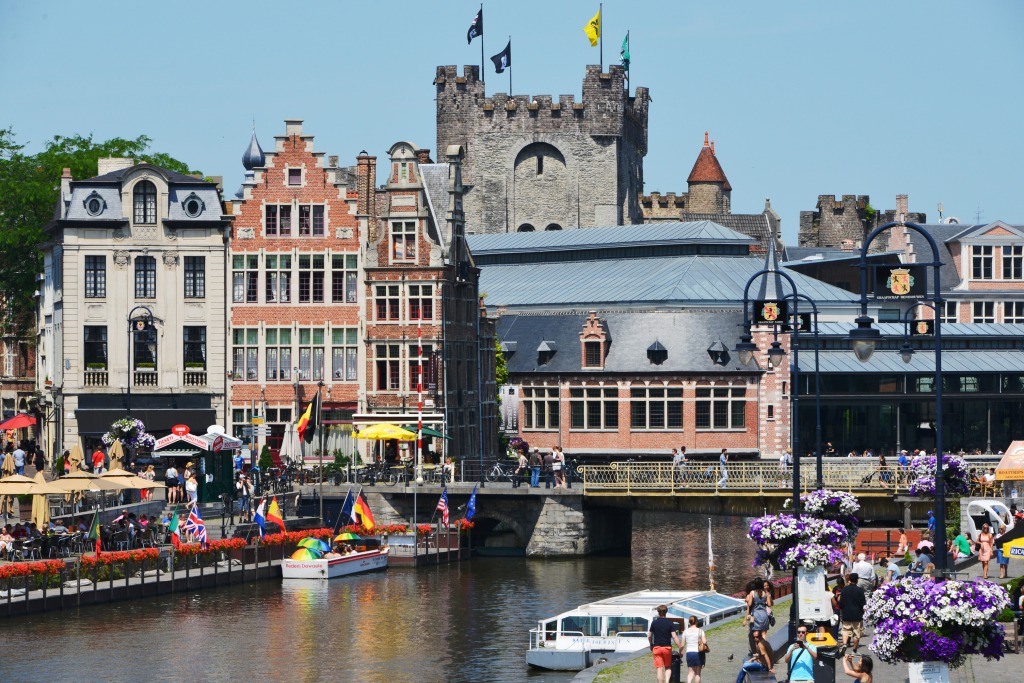 Ghent, Belgium jigsaw puzzle in Bridges puzzles on TheJigsawPuzzles.com