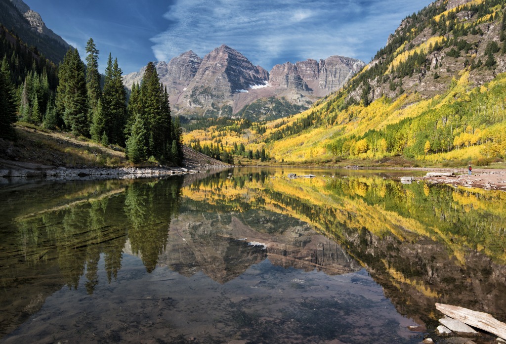 Maroon Lake, Aspen, Colorado jigsaw puzzle in Great Sightings puzzles on TheJigsawPuzzles.com