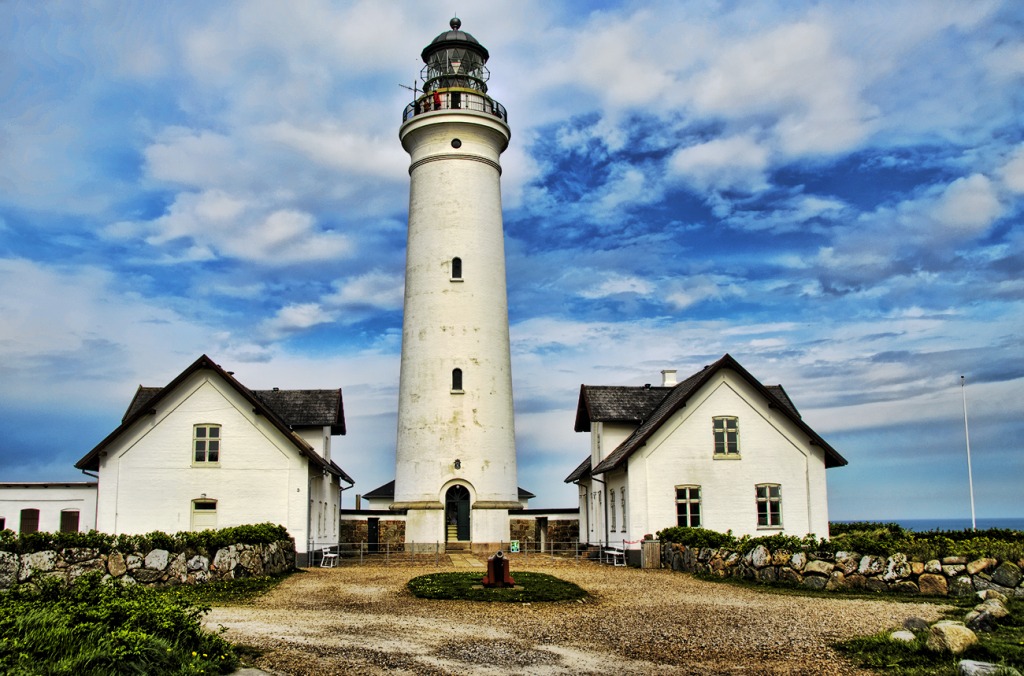 Lighthouse in Hirtshals, Denmark jigsaw puzzle in Great Sightings puzzles on TheJigsawPuzzles.com