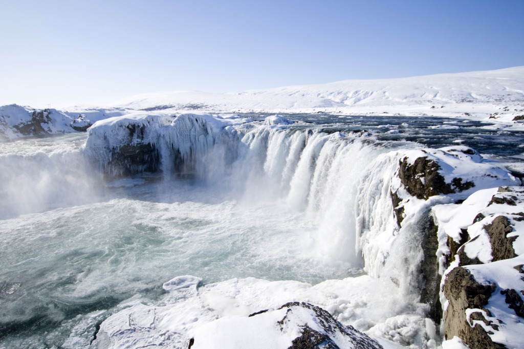 Goðafoss Waterfall, Iceland jigsaw puzzle in Waterfalls puzzles on TheJigsawPuzzles.com