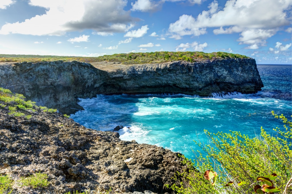 Fishermen on the Cliff, Guadeloupe jigsaw puzzle in Great Sightings puzzles on TheJigsawPuzzles.com