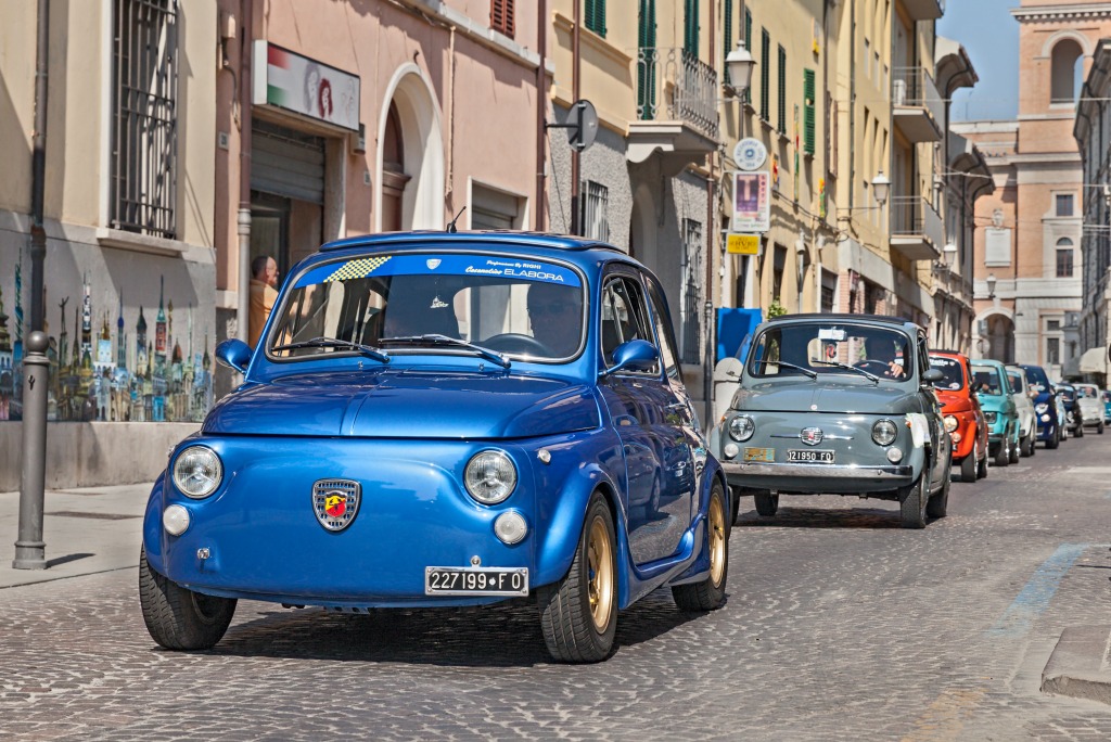 Emozioni 500 Mini Cars Rally, Italy jigsaw puzzle in Cars & Bikes puzzles on TheJigsawPuzzles.com