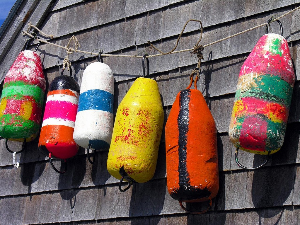 Buoys, Peggy's Cove, Nova Scotia jigsaw puzzle in Puzzle of the Day puzzles on TheJigsawPuzzles.com