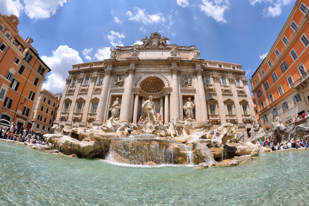 Trevi Fountain, Rome jigsaw puzzle in Waterfalls puzzles on TheJigsawPuzzles.com