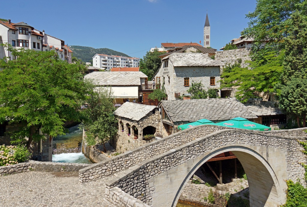 Crooked Bridge, Bosnia and Herzegovina jigsaw puzzle in Bridges puzzles on TheJigsawPuzzles.com