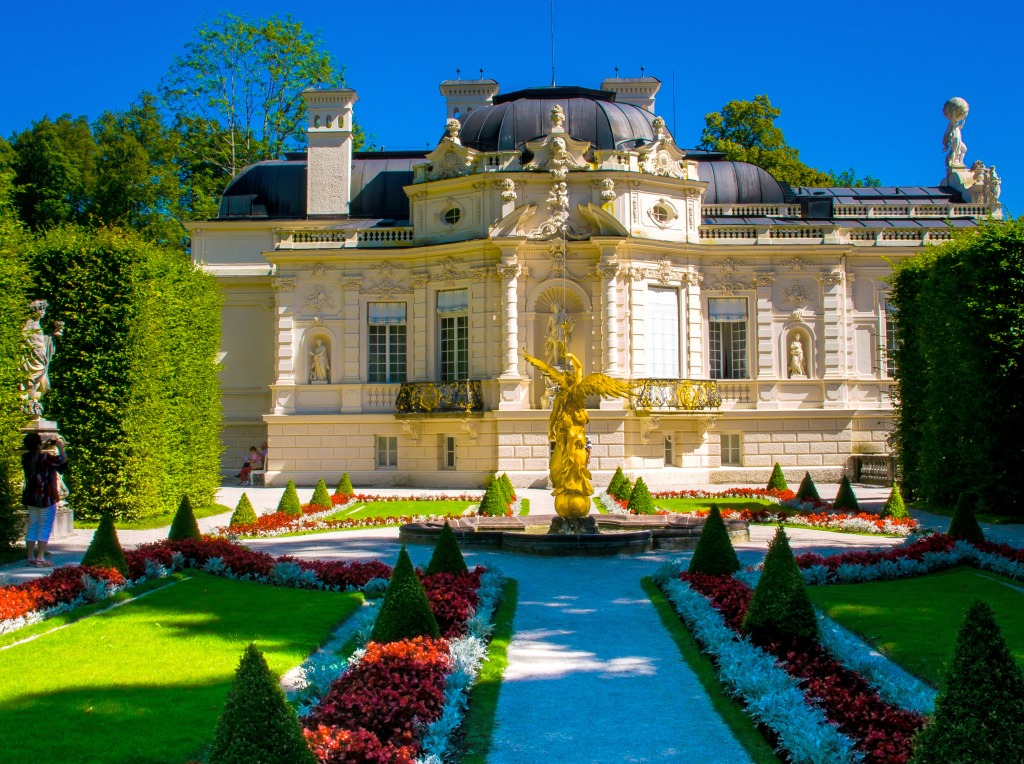 Schlosspark Linderhof, Germany jigsaw puzzle in Castles puzzles on TheJigsawPuzzles.com
