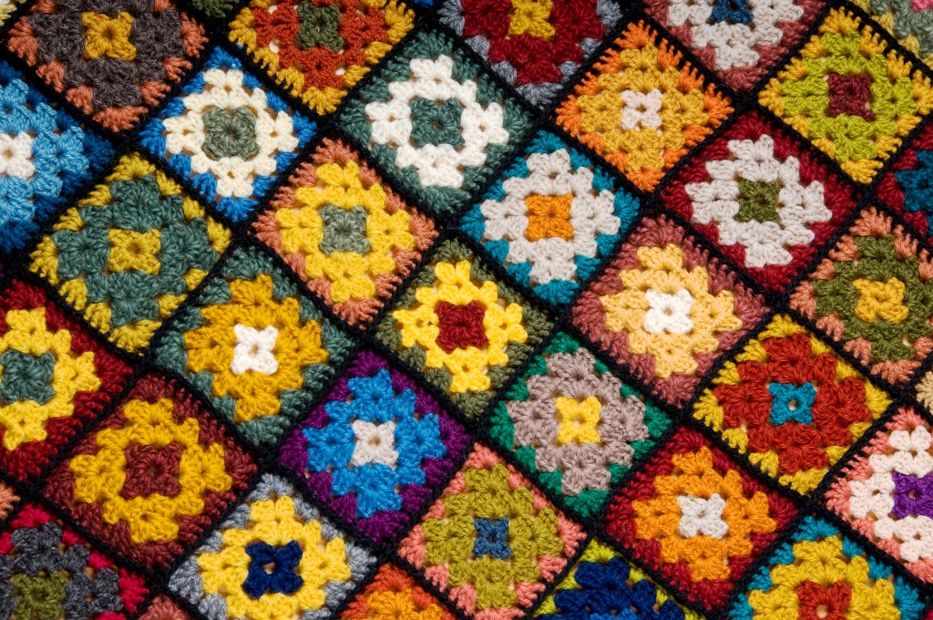 Baby Blanket of Granny Squares jigsaw puzzle in Handmade puzzles on TheJigsawPuzzles.com