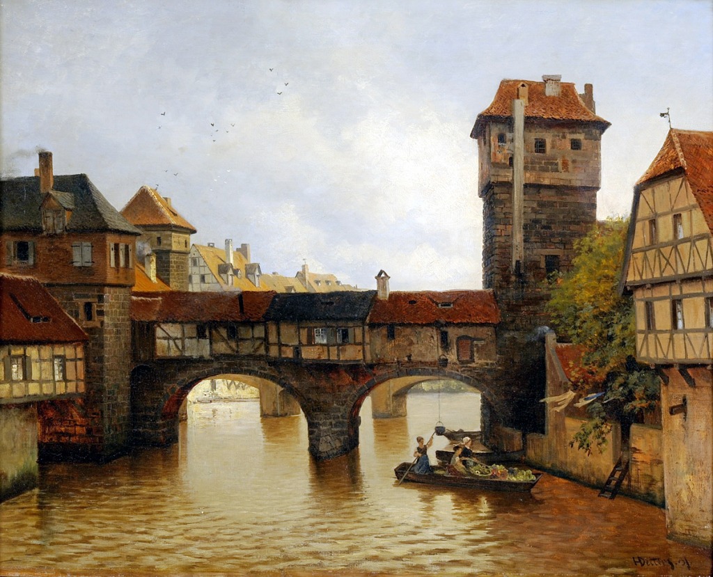 The Hangman's Bridge in Nuremberg jigsaw puzzle in Bridges puzzles on TheJigsawPuzzles.com